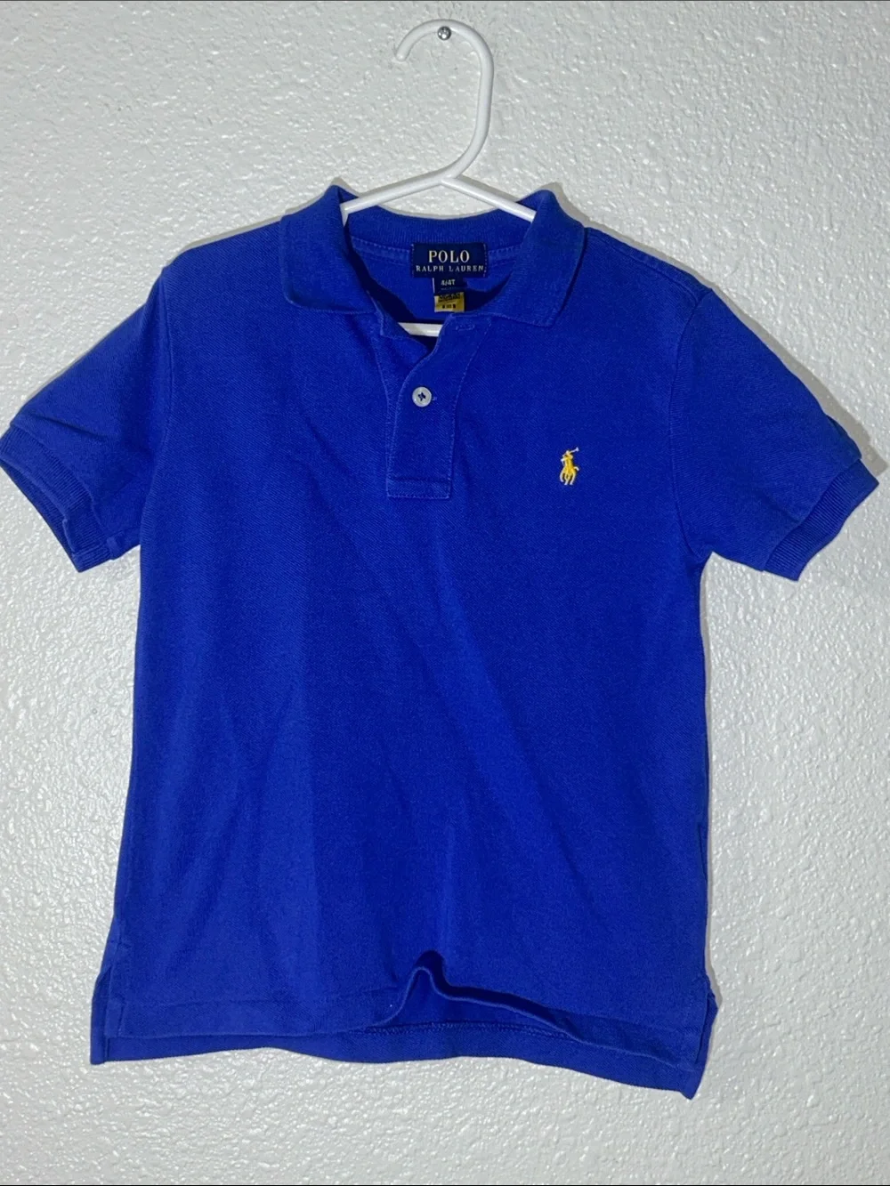 Polo by Ralph Lauren Boys' Royal Blue Short Sleeve Polo with Yellow Pony